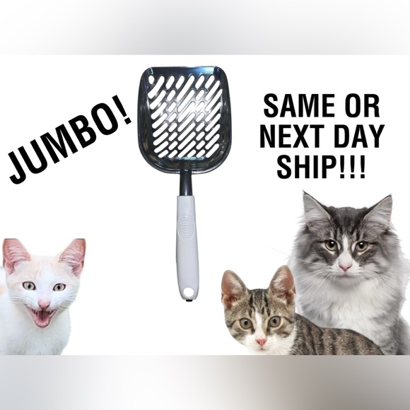 Heart To Tail Alloy Aluminum Cat Poop White Scooper JUMBO Sifter BRAND NEW - Picture 1 of 4